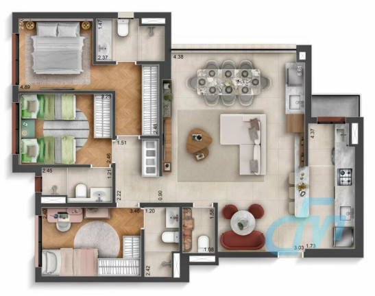 Imagem Apartamento com 3 Quartos à Venda, 83 m² em Vila Mogilar - Mogi Das Cruzes Imagem Apartamento com 3 Quartos à Venda, 83 m² em Vila Mogilar - Mogi Das Cruzes