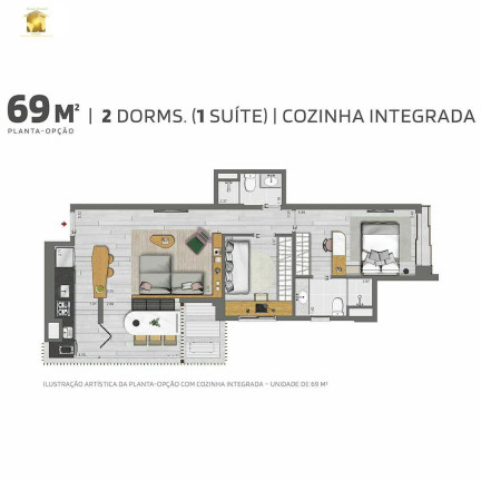 Imagem Apartamento com 2 Quartos à Venda, 69 m² em Brooklin - São Paulo Imagem Apartamento com 2 Quartos à Venda, 69 m² em Brooklin - São Paulo