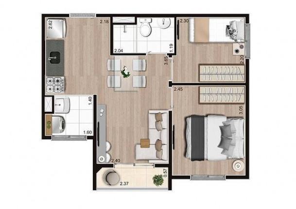 Imagem Imóvel com 2 Quartos à Venda, 37 m² em Vila Andrade - São Paulo Imagem Imóvel com 2 Quartos à Venda, 37 m² em Vila Andrade - São Paulo