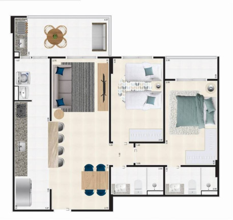 Imagem Apartamento com 2 Quartos à Venda, 83 m² em Guilhermina - Praia Grande