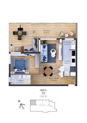 Imagem Apartamento com 1 Quarto à Venda, 76 m² em Moura - Gramado Imagem Apartamento com 1 Quarto à Venda, 76 m² em Moura - Gramado