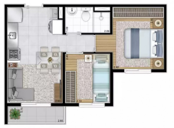 Imagem Imóvel com 2 Quartos à Venda, 34 m² em Santa Cecília - São Paulo Imagem Imóvel com 2 Quartos à Venda, 34 m² em Santa Cecília - São Paulo
