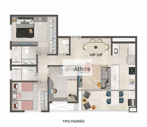 Imagem Apartamento com 3 Quartos à Venda, 87 m² em Centro - Indaiatuba Imagem Apartamento com 3 Quartos à Venda, 87 m² em Centro - Indaiatuba