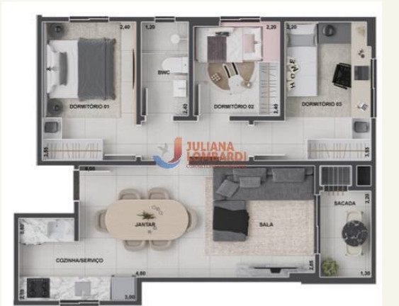Imagem Apartamento com 3 Quartos à Venda, 60 m² em Cascavel Imagem Apartamento com 3 Quartos à Venda, 60 m² em Cascavel