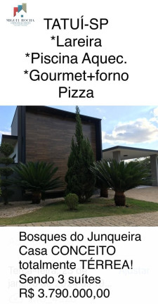 Imagem Casa de Condomínio com 3 Quartos à Venda, 288 m² em Bosques Do Junqueira - Tatuí Imagem Casa de Condomínio com 3 Quartos à Venda, 288 m² em Bosques Do Junqueira - Tatuí