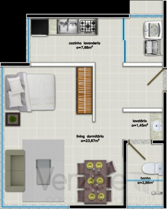 Imagem Apartamento com 1 Quarto à Venda, 45 m² em São Francisco De Assis - Camboriú