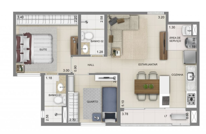 Imagem Apartamento com 2 Quartos à Venda, 61 m² em Setor Coimbra - Goiânia Imagem Apartamento com 2 Quartos à Venda, 61 m² em Setor Coimbra - Goiânia