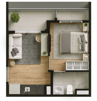 Imagem Apartamento com 1 Quarto à Venda, 26 m² em Cidade Monções - São Paulo