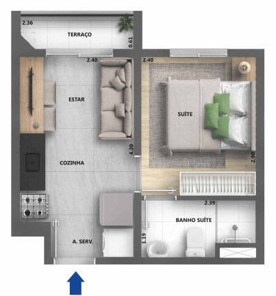 Apartamento com 1 Quarto à Venda, 25 m² em Vila Maria - São Paulo