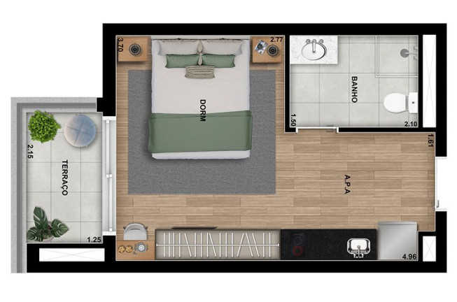 Imagem Studio com 1 Quarto à Venda, 25 m² em Tatuapé - São Paulo Imagem Studio com 1 Quarto à Venda, 25 m² em Tatuapé - São Paulo