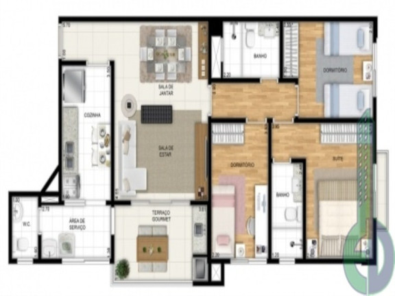 Imagem Imóvel com 3 Quartos à Venda, 84 m² em Santa Paula - São Caetano Do Sul Imagem Imóvel com 3 Quartos à Venda, 84 m² em Santa Paula - São Caetano Do Sul