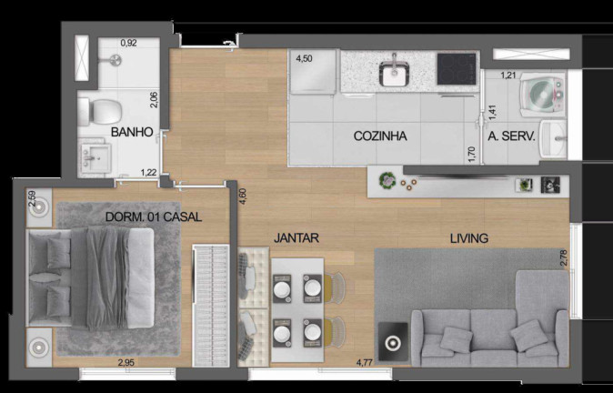 Imagem Apartamento com 2 Quartos à Venda, 39 m² em Moema - São Paulo Imagem Apartamento com 2 Quartos à Venda, 39 m² em Moema - São Paulo