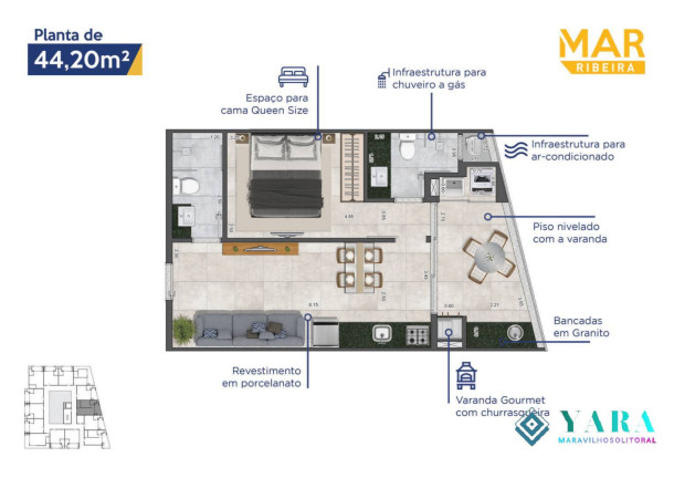 Imagem Apartamento com 1 Quarto à Venda, 52 m² em Praia Das Toninhas - Ubatuba