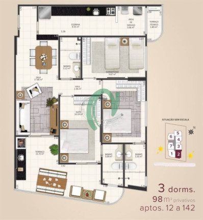 Imagem Apartamento com 3 Quartos à Venda, 98 m² em Aviação - Praia Grande