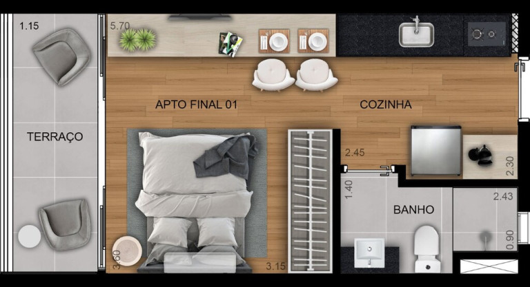 Imagem Apartamento com 1 Quarto à Venda, 32 m² em Itaim Bibi - São Paulo