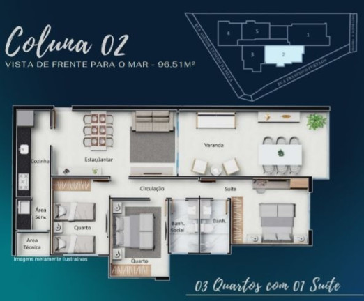 Imagem Apartamento com 3 Quartos à Venda, 130 m² em Muquiçaba - Guarapari Imagem Apartamento com 3 Quartos à Venda, 130 m² em Muquiçaba - Guarapari