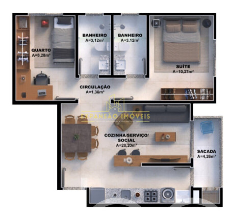 Imagem Apartamento com 3 Quartos à Venda, 69 m² em Nova Palhoça - Palhoça Imagem Apartamento com 3 Quartos à Venda, 69 m² em Nova Palhoça - Palhoça