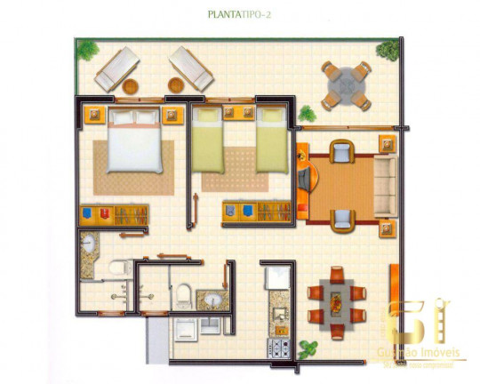 Imagem Apartamento com 2 Quartos à Venda, 55 m² em Capim Macio - Natal Imagem Apartamento com 2 Quartos à Venda, 55 m² em Capim Macio - Natal