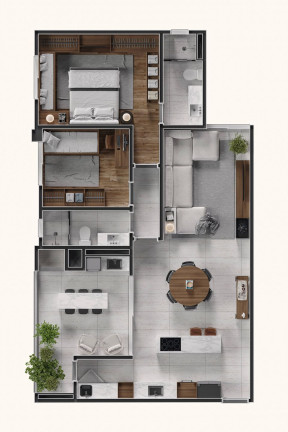 Imagem Apartamento com 2 Quartos à Venda, 75 m² em Panazzolo - Caxias Do Sul
