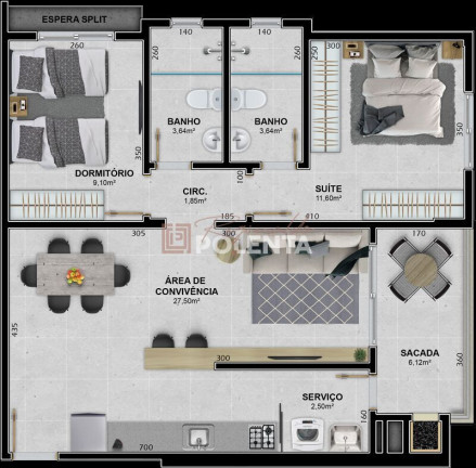 Imagem Apartamento com 2 Quartos à Venda, 76 m² em Brasília - Criciúma