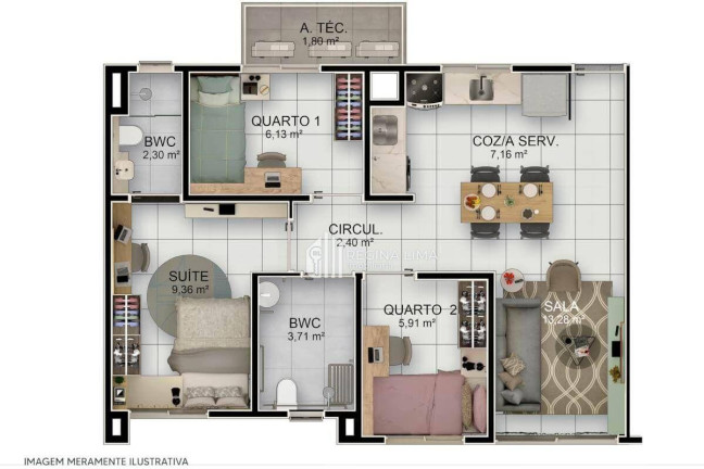 Imagem Apartamento com 3 Quartos à Venda, 58 m² em Zoobotânico - Teresina Imagem Apartamento com 3 Quartos à Venda, 58 m² em Zoobotânico - Teresina