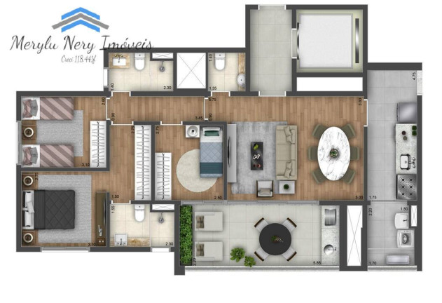 Imagem Apartamento com 3 Quartos à Venda, 100 m² em Brooklin - São Paulo