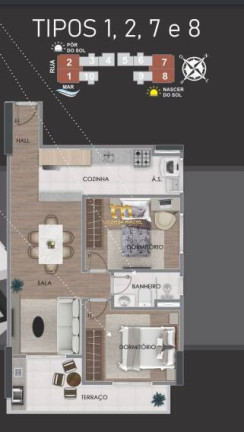 Imagem Apartamento com 1 Quarto à Venda, 38 m² em Guilhermina - Praia Grande