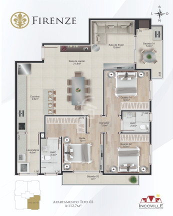 Imagem Apartamento com 3 Quartos à Venda, 111 m² em Costa E Silva - Joinville Imagem Apartamento com 3 Quartos à Venda, 111 m² em Costa E Silva - Joinville