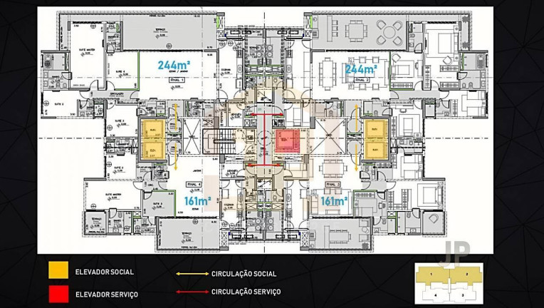Imagem Apartamento com 3 Quartos à Venda, 244 m² em Vila Clementino - São Paulo