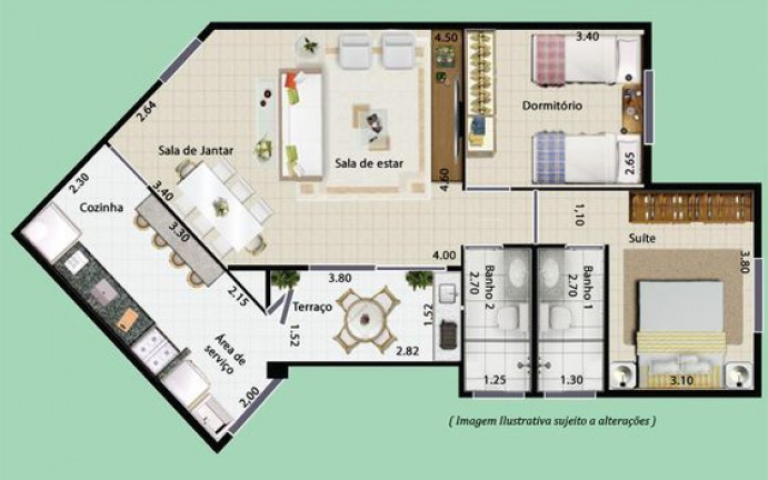 Apartamento com 2 Quartos à Venda, 83 m² em Parque Esplanada - Embu Das Artes