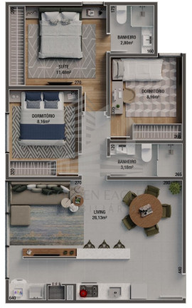 Imagem Apartamento com 2 Quartos à Venda, 64 m² em Vila Operária - Itajaí Imagem Apartamento com 2 Quartos à Venda, 64 m² em Vila Operária - Itajaí