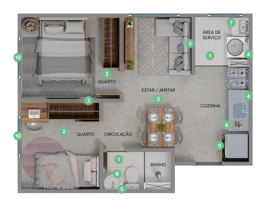 Apartamento com 2 Quartos à Venda, 34 m² em Jardim Brasil (zona Norte) - São Paulo