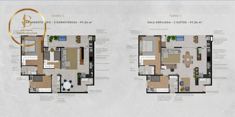 Imagem Apartamento com 3 Quartos à Venda, 83 m² em Chacara Sta Margarida - Paulínia