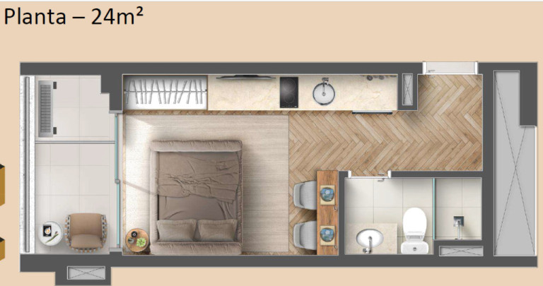 Imagem Imóvel com 1 Quarto à Venda, 25 m² em Vila Mariana - São Paulo