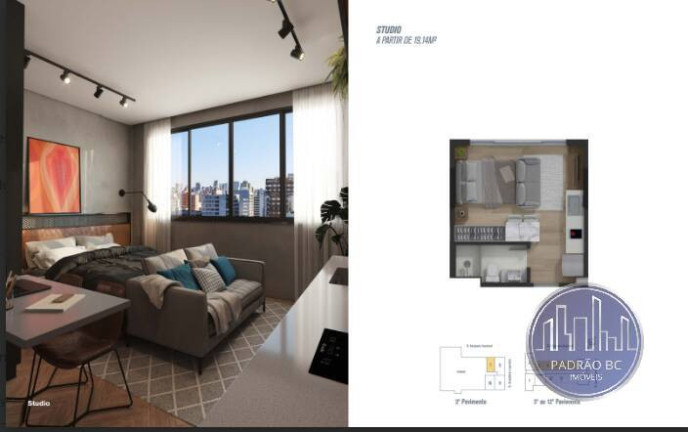 Imagem Apartamento à Venda, 20 m² em Centro - Curitiba Imagem Apartamento à Venda, 20 m² em Centro - Curitiba