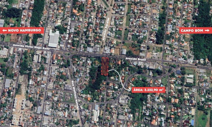 Imagem Terreno à Venda, 3.232 m² em Centro - Campo Bom Imagem Terreno à Venda, 3.232 m² em Centro - Campo Bom