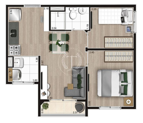 Imagem Apartamento com 2 Quartos à Venda, 36 m² em Parque Ipê - São Paulo Imagem Apartamento com 2 Quartos à Venda, 36 m² em Parque Ipê - São Paulo