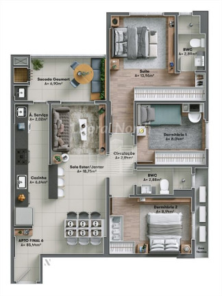 Imagem Apartamento com 3 Quartos à Venda, 85 m² em Vila Operária - Itajaí Imagem Apartamento com 3 Quartos à Venda, 85 m² em Vila Operária - Itajaí