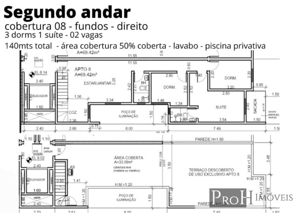 Imagem Cobertura com 3 Quartos à Venda, 140 m² em Vila Pires - Santo André
