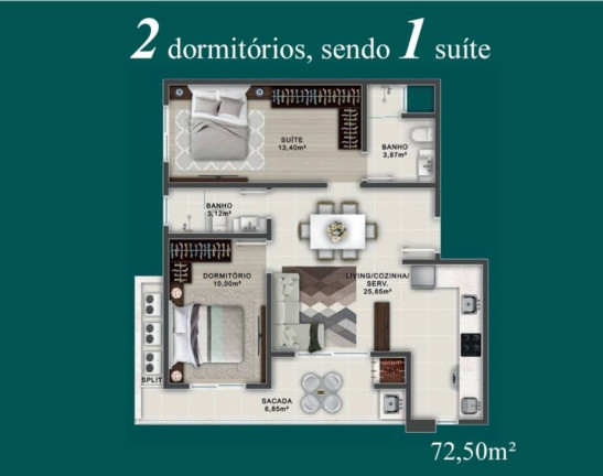 Imagem Apartamento com 2 Quartos à Venda, 70 m² em Bombas - Bombinhas Imagem Apartamento com 2 Quartos à Venda, 70 m² em Bombas - Bombinhas