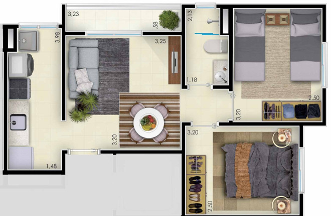 Imagem Imóvel com 2 Quartos à Venda, 43 m² em Ipiranga - Ribeirão Preto Imagem Imóvel com 2 Quartos à Venda, 43 m² em Ipiranga - Ribeirão Preto
