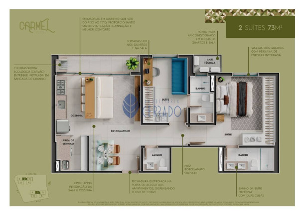 Imagem Apartamento com 2 Quartos à Venda, 73 m² em Jundiaí - Anápolis Imagem Apartamento com 2 Quartos à Venda, 73 m² em Jundiaí - Anápolis