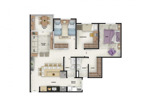 Imagem Apartamento com 2 Quartos à Venda, 75 m² em Altos Do Morumbi - Vinhedo Imagem Apartamento com 2 Quartos à Venda, 75 m² em Altos Do Morumbi - Vinhedo