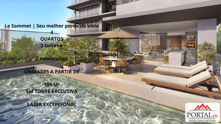 Imagem Apartamento com 4 Quartos à Venda, 199 m² em Vila Da Serra - Nova Lima
