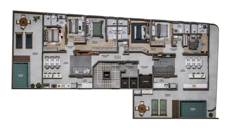Imagem Apartamento com 3 Quartos à Venda, 92 m² em Praia Brava De Itajaí - Itajaí