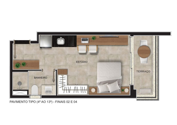 Imagem Studio com 1 Quarto à Venda, 44 m² em Vila Nova Conceição - São Paulo Imagem Studio com 1 Quarto à Venda, 44 m² em Vila Nova Conceição - São Paulo