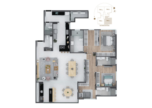 Imagem Cobertura com 4 Quartos à Venda, 281 m² em Centro - Curitiba Imagem Cobertura com 4 Quartos à Venda, 281 m² em Centro - Curitiba
