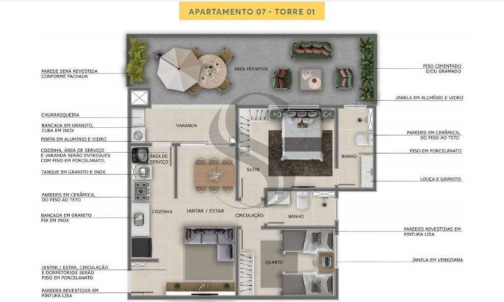 Apartamento com 2 Quartos à Venda,  em Parque Campolim - Sorocaba