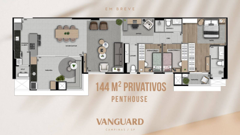 Imagem Apartamento com 2 Quartos à Venda, 68 m² em Chácara Da Barra - Campinas