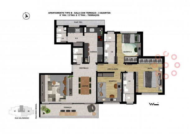 Imagem Apartamento com 3 Quartos à Venda, 91 m² em Sion - Belo Horizonte